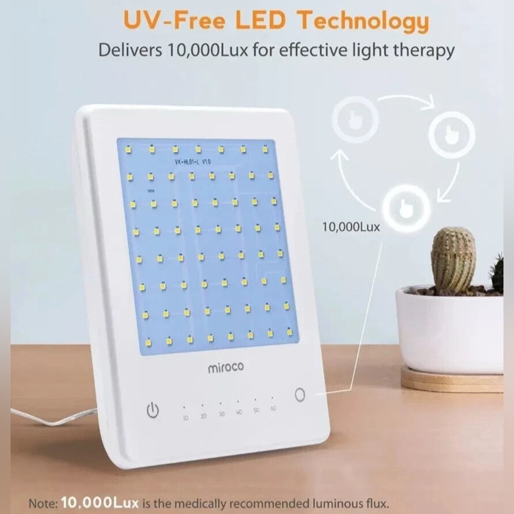 Miroco MI-CL003 UV Free Portable LED Light Therapy Lamp